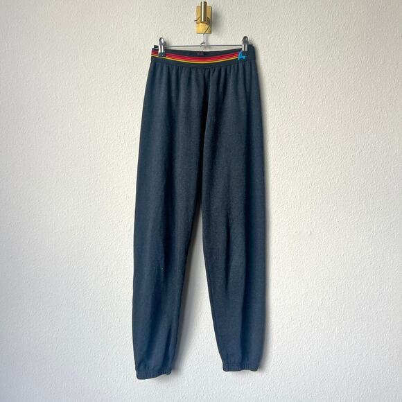 Aviator Nation Rainbow Stripe Black Sweatpants Size XS - Picture 1 of 5